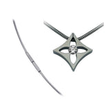 B.Tiff Signity Star Brighter than Diamond Tension Set Steel Floro Pendant 138