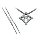 B.Tiff Signity Star Brighter than Diamond Tension Set Steel Floro Pendant 138