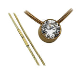 BTiff Signity Star Brighter than Diamond Tension Set Steel Solitaire Pendant