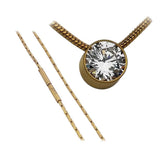 BTiff Signity Star Brighter than Diamond Tension Set Steel Solitaire Pendant