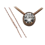 BTiff Signity Star Brighter than Diamond Tension Set Steel Solitaire Pendant