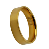 B.Tiff Brushed Band Ring Black, Gold, Steel, Rose Gold