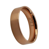 B.Tiff Brushed Band Ring Black, Gold, Steel, Rose Gold
